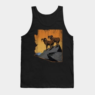 Arizona State Map Longhorns Rams Vintage Fade Tank Top